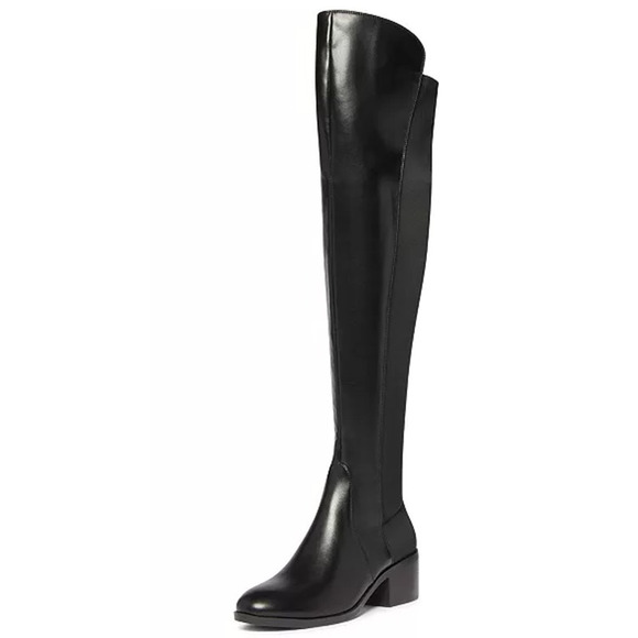 Anne Klein Womens Adrenna Boots US 10M Black Fabric Over The Knee NIB - Picture 1 of 11